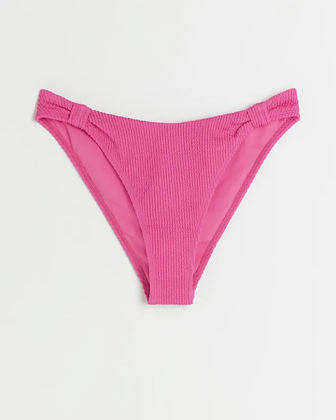 River Island low rise knot bikini bottoms Pink Sale