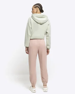 River Island lyocell cuffed joggers Pink Sale