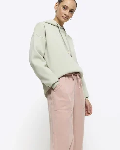 River Island lyocell cuffed joggers Pink Sale