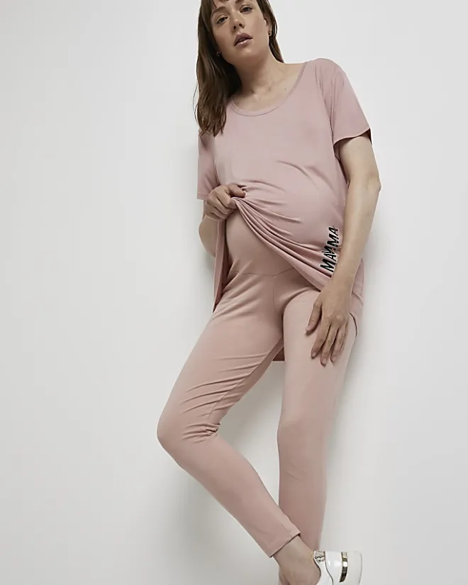 River Island maternity leggings Pink Discount