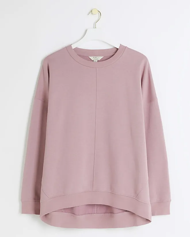 River Island oversized sweatshirt Pink Sale
