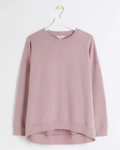 River Island oversized sweatshirt Pink Sale