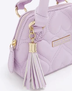 River Island quilted heart mini tote bag Pink Online