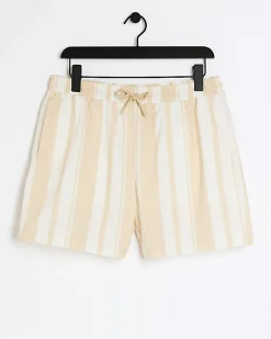 River Island regular fit stripe swim shorts Pink New