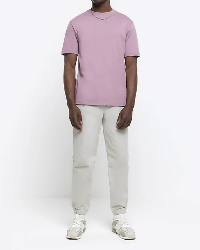 River Island RI Studio slim fit t-shirt Pink Discount