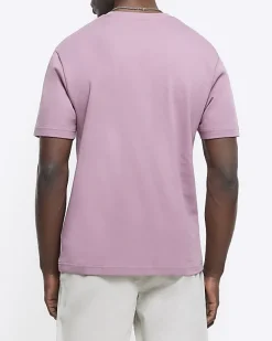 River Island RI Studio slim fit t-shirt Pink Discount