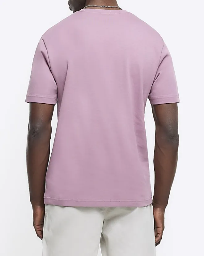 River Island RI Studio slim fit t-shirt Pink Discount
