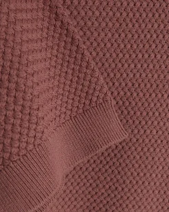 River Island slim fit textured knit t-shirt Pink Online