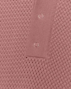 River Island slim fit textured knit polo Pink New