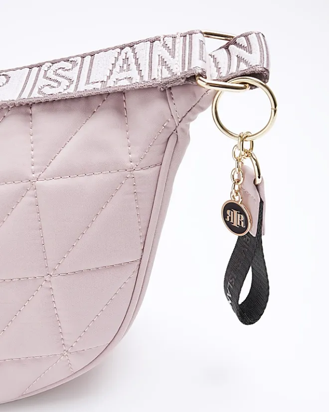River Island soft quilted cross body bag Pink Fashion