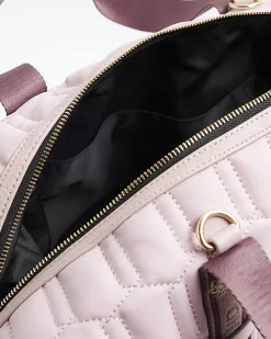 River Island soft quilted travel bag Pink Outlet