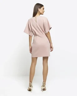 River Island wrap buckle t-shirt mini dress Pink Best