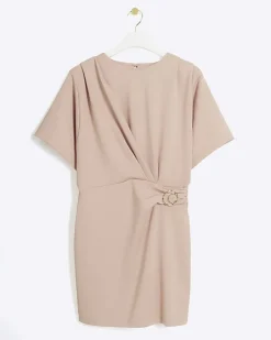 River Island wrap buckle t-shirt mini dress Pink Best
