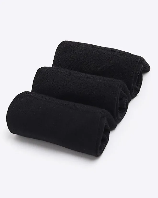 River Island 3PK bamboo ankle socks Black Sale