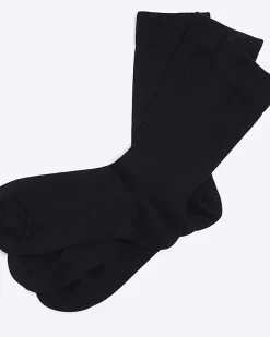 River Island 3PK bamboo ankle socks Black Sale