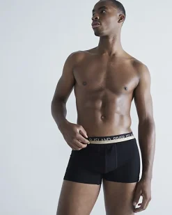 River Island 4PK cotton stretch trunks Black Best