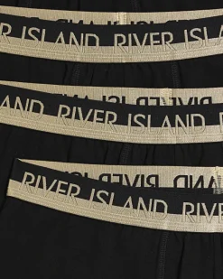 River Island 4PK cotton stretch trunks Black Best