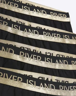 River Island 4PK cotton stretch trunks Black Best