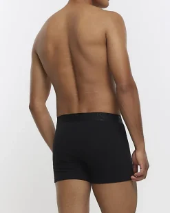 River Island 4PK cotton stretch Trunks Black Sale