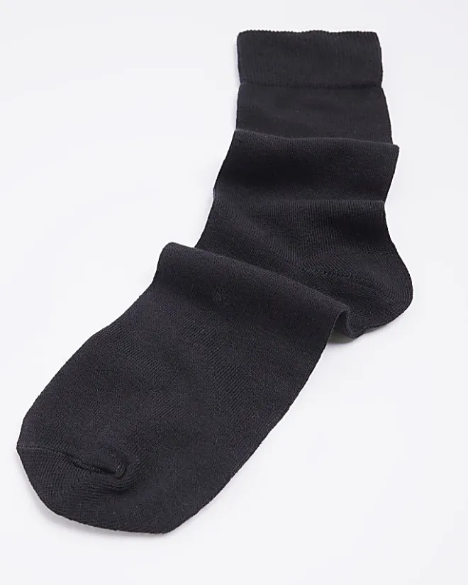 River Island 5PK plain ankle socks Black Hot