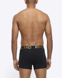 River Island 4PK RI cotton stretch trunks Black Best
