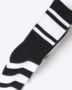 River Island 5PK stripe tube socks Black Clearance