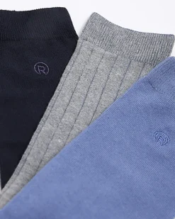 River Island 5PK ribbed ankle socks Blue Outlet