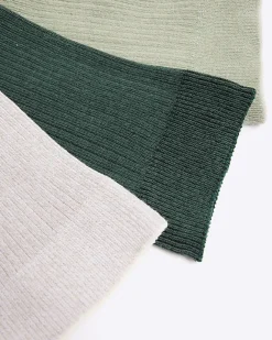 River Island 5PK ribbed ankle socks Green New