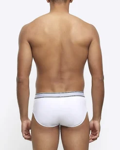 River Island 4PK cotton stretch briefs Grey Outlet