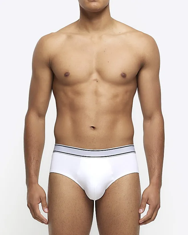 River Island 4PK cotton stretch briefs Grey Outlet