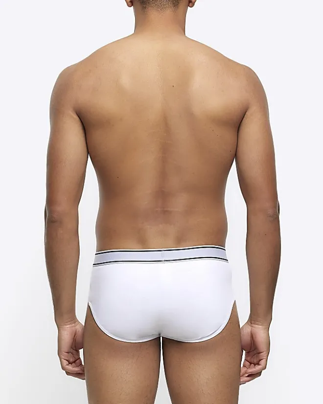 River Island 4PK cotton stretch briefs Grey Outlet