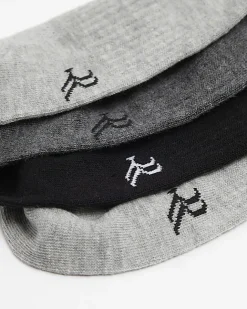 River Island 5PK Rib Trainer Socks Grey Best
