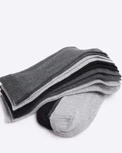 River Island 5PK ribbed ankle socks Grey Fashion