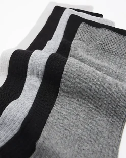River Island 5PK ribbed ankle socks Grey Online