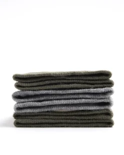 River Island 3PK stripe bamboo ankle socks Khaki Fashion