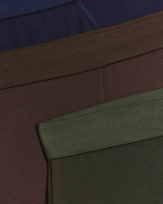 River Island 3PK and Khaki Modal trunks Navy Outlet