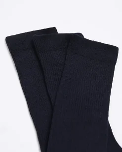 River Island 5PK ribbed ankle socks Navy Discount