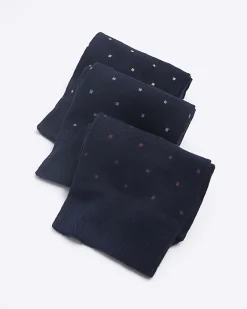 River Island 5PK spot ankle socks Navy Fashion