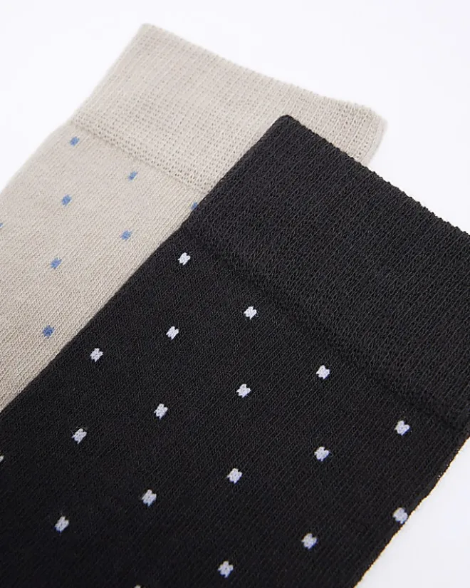 River Island 5PK spot ankle socks Navy Outlet