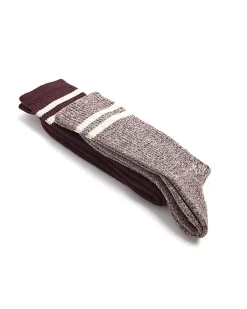 River Island 3PK Double Stripe Tube Socks Red Fashion