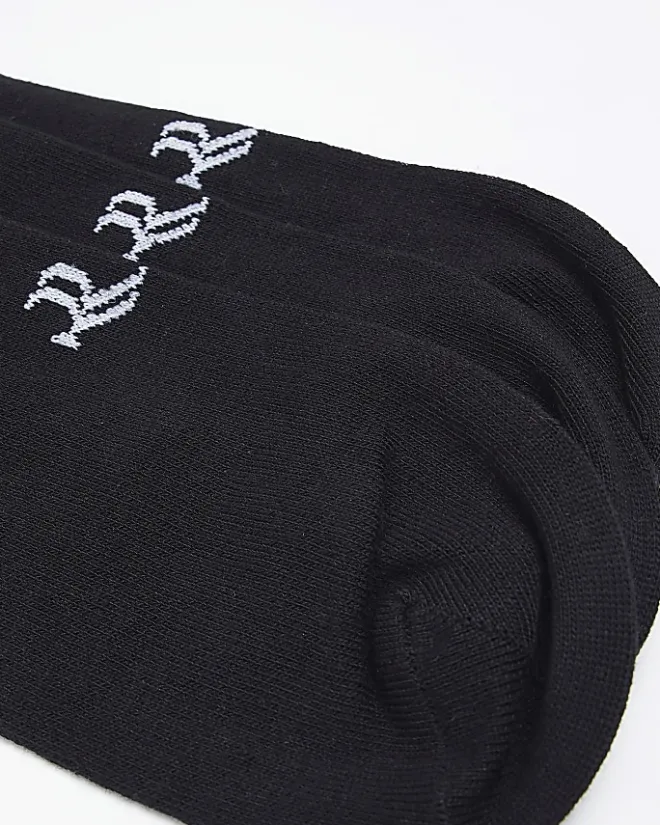 River Island 5PK RI trainer socks Black Sale