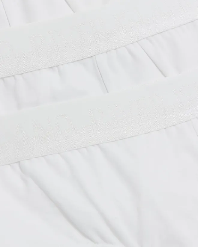 River Island 4PK cotton stretch briefs White Clearance