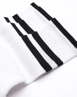 River Island 3PK Double Stripe Tube Socks White Fashion