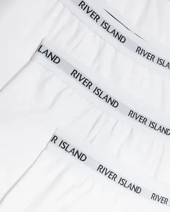 River Island 4PK RI cotton stretch trunks White Online