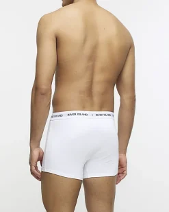 River Island 4PK RI cotton stretch trunks White Online