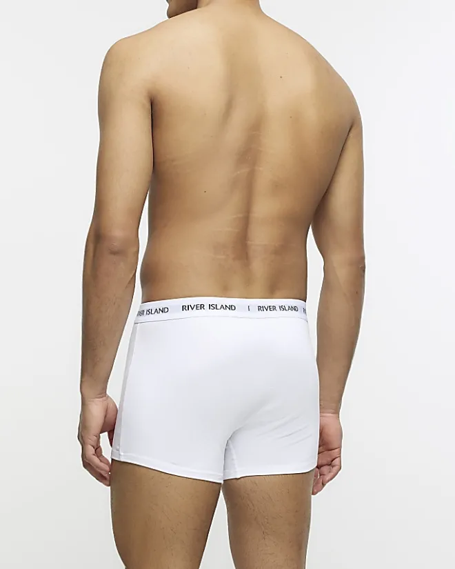 River Island 4PK RI cotton stretch trunks White Online