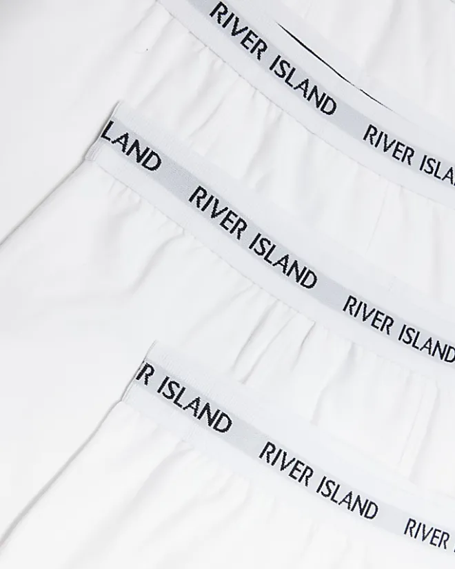 River Island 4PK RI cotton stretch trunks White Online