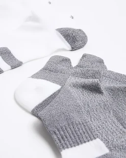 River Island 2PK sport trainer socks White Hot