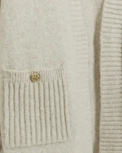 River Island Plus beige knit cardigan Cream Clearance