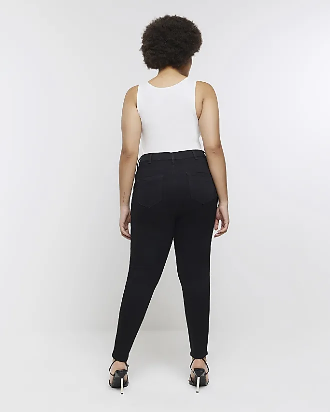 River Island Plus bum sculpt skinny jeans Black Discount